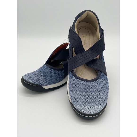 Jambu Mia Womens Size 6 Strappy Slip-On Shoes Blue Gradient Knit Textile Upper - Picture 1 of 8